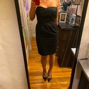 BR Monogram strapless cocktail dress. Black. 00